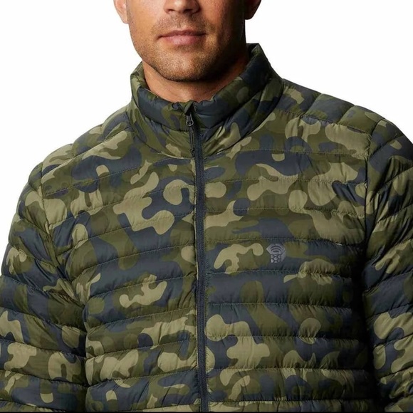 Mountain Hardwear Men Mt. Eyak 2 Jacket Insulated WR Dark Army Camo Size M - Picture 2 of 15
